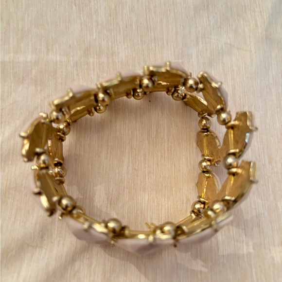 Pink Rhinestone Stretch Bracelet - Picture 2 of 5